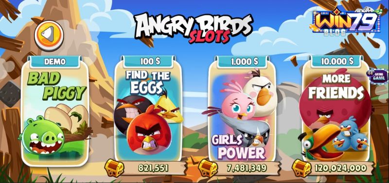 Giá trị hũ lớn nhất trong nổ hũ Angry Bird tại Win79