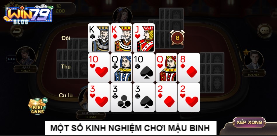 Kinh nghiệm chơi mậu binh Win79 luôn thắng 