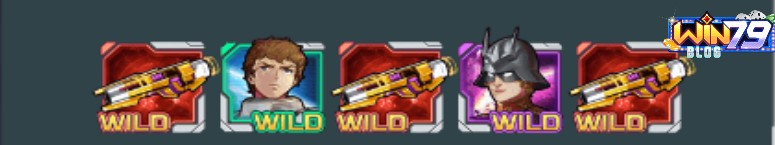 Năm biểu tượng Wild trong game nổ hũ Đại Chiến Gundam 